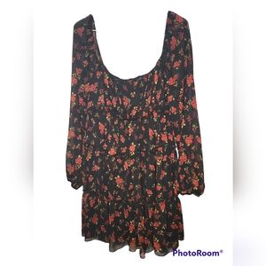 Trixxi long sleeve low cut dress